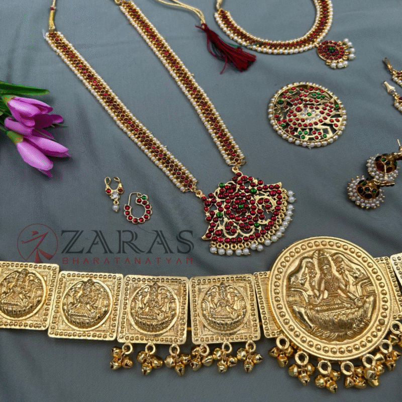 Bharatanatyam Dance Jewellery Full Set Kemp