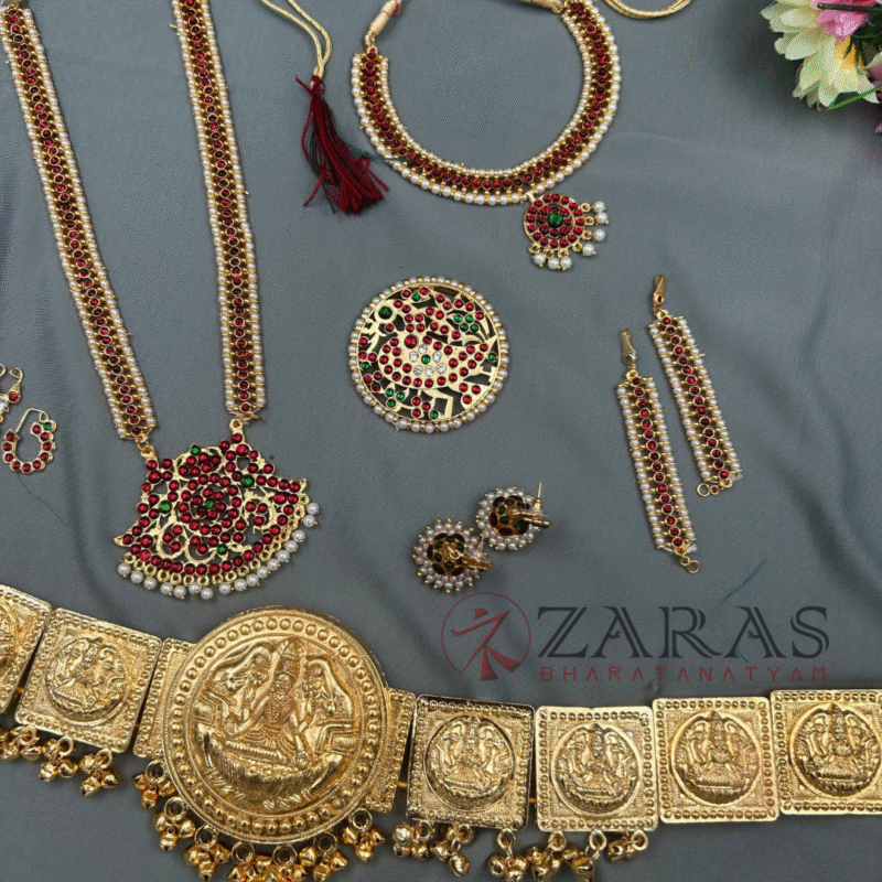 Bharatanatyam Dance Jewellery Full Set Kemp