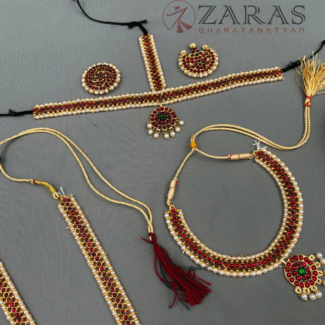 Bharatanatyam Dance Jewellery Full Set Kemp