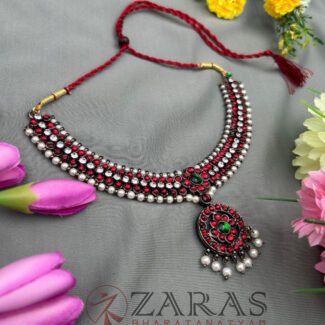 Bharatanatyam kemp Necklace