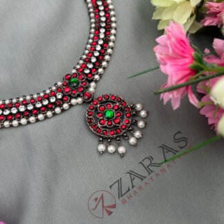 Bharatanatyam kemp Necklace