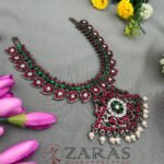 Bharatanatyam kemp Necklace