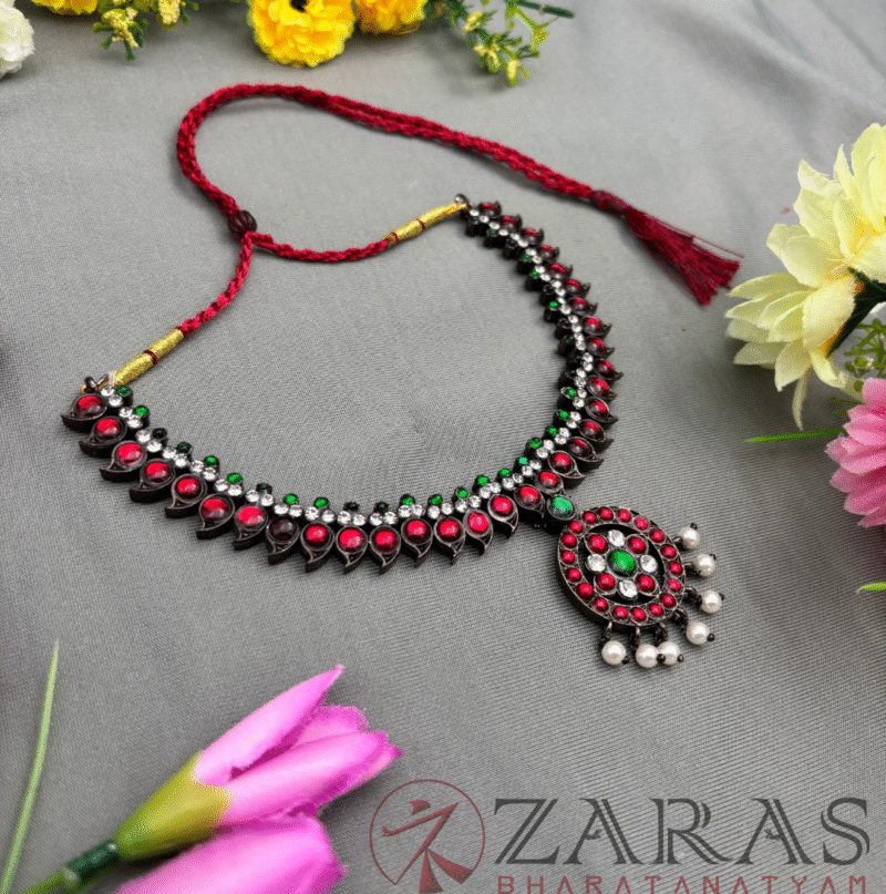 Bharatanatyam kemp Necklace