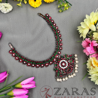 Bharatanatyam kemp Necklace