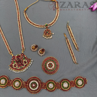 Bharatanatyam Dance Jewellery Full Set Kemp