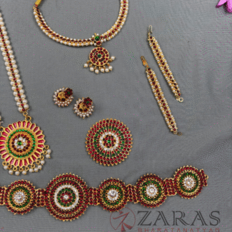 Bharatanatyam Dance Jewellery Full Set Kemp