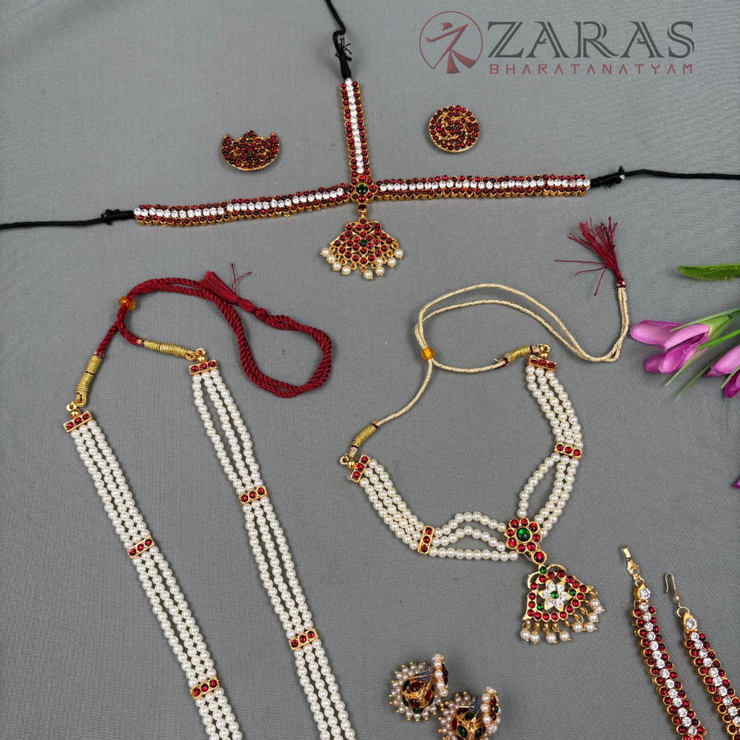 Bharatanatyam Dance Jewellery Full Set Kemp