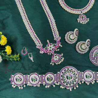 Bharatanatyam Dance Jewellery Full Set Kemp