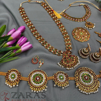 Bharatanatyam Dance Jewellery Kemp Set