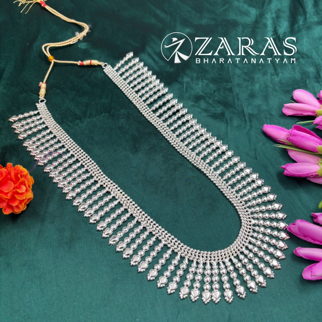 Bharatanatyam Dance Silver Jewellery Haaram Bharatanatyam Dance Silver Jewellery Haaram