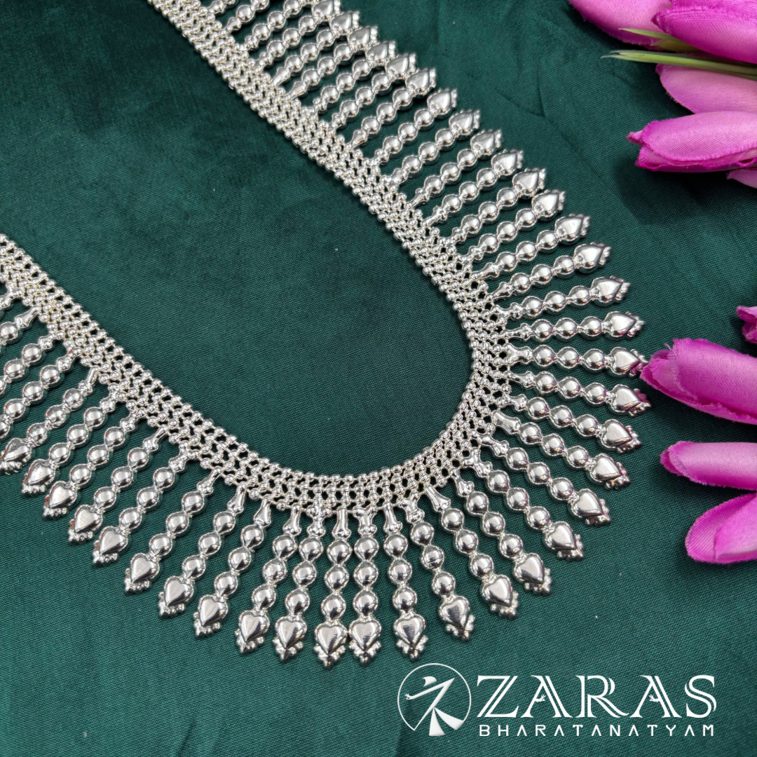 Bharatanatyam Dance Silver Jewellery Haaram Bharatanatyam Dance Silver Jewellery Haaram