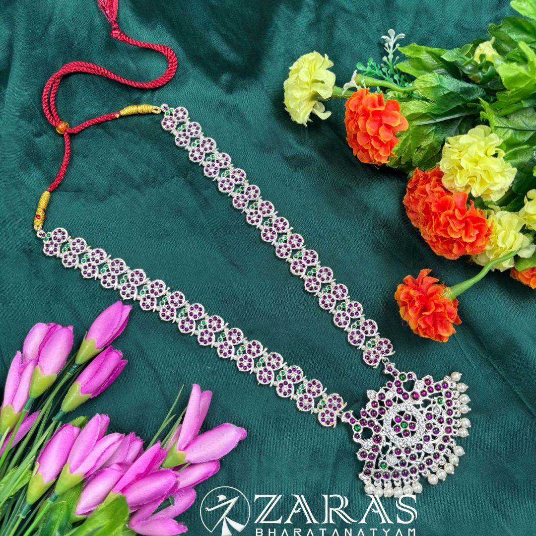 Bharatanatyam Dance Silver Jewellery Haaram