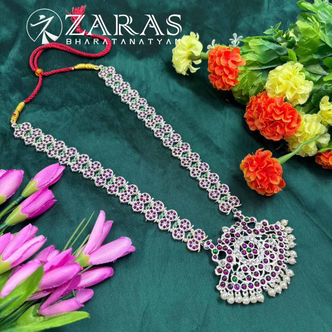 Bharatanatyam Dance Silver Jewellery Haaram