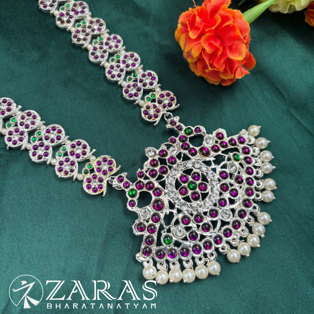 Bharatanatyam Dance Silver Jewellery Haaram