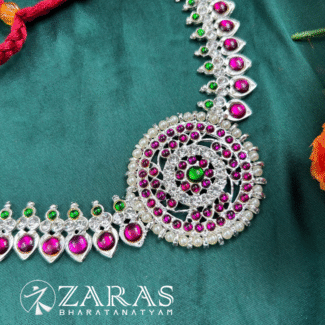 Bharatanatyam dance silver Necklace