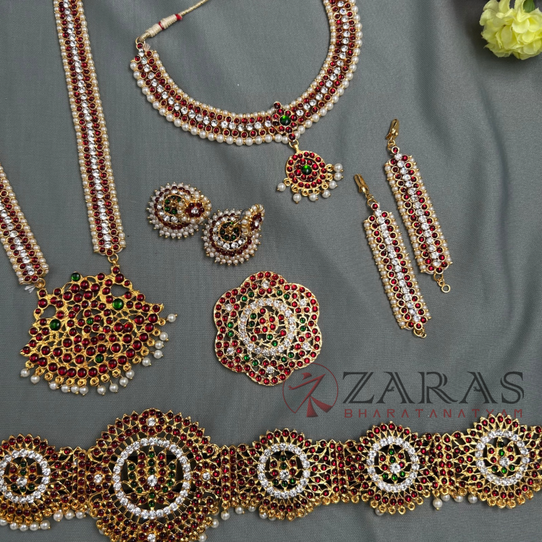 Bharatanatyam Dance Jewellery Kemp Set