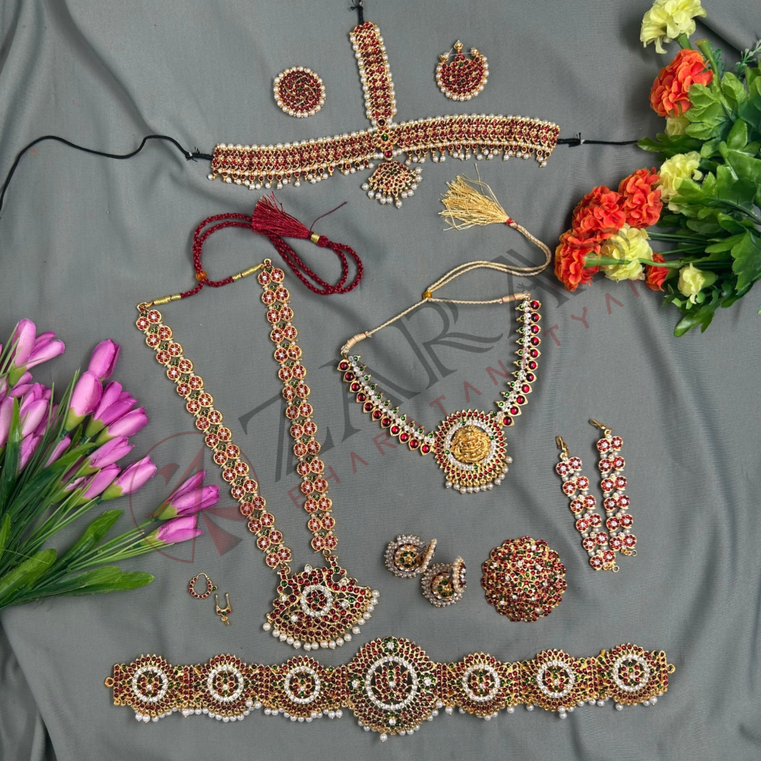 Bharatanatyam Dance Jewellery Kemp Set
