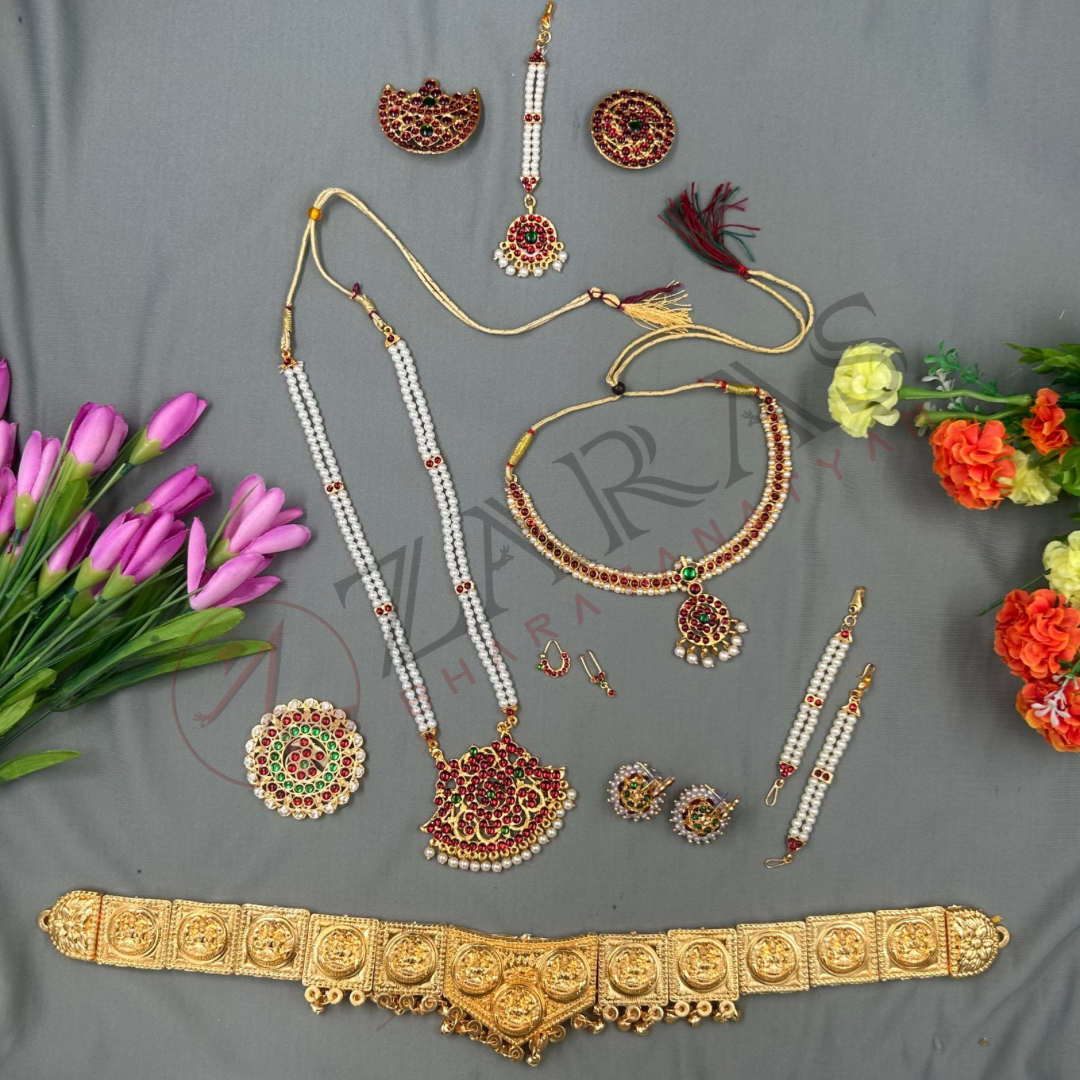 Bharatanatyam Dance Jewellery Kemp Set