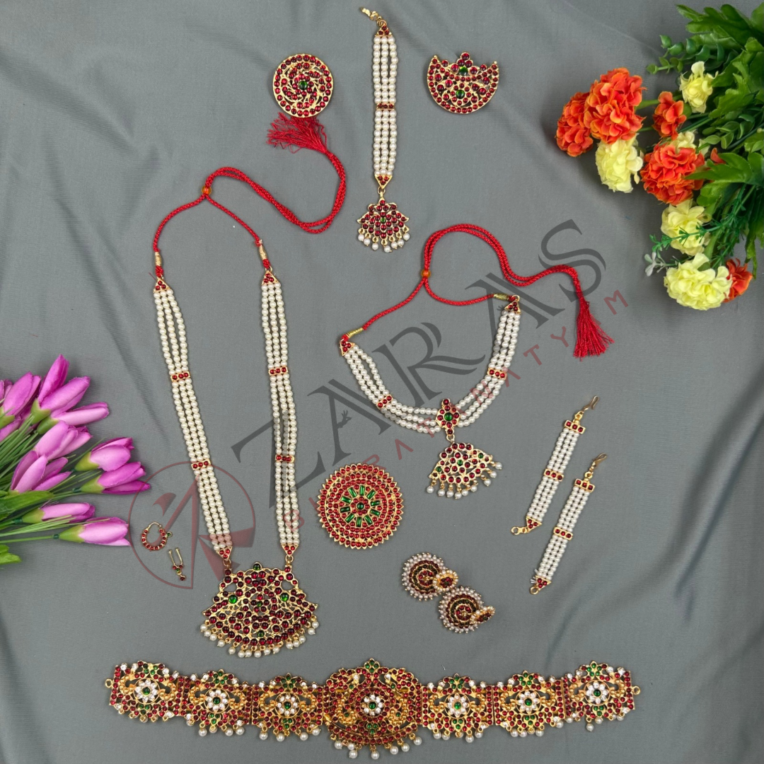 Bharatanatyam Dance Jewellery Kemp Set Bharatanatyam Dance Jewellery Kemp Set