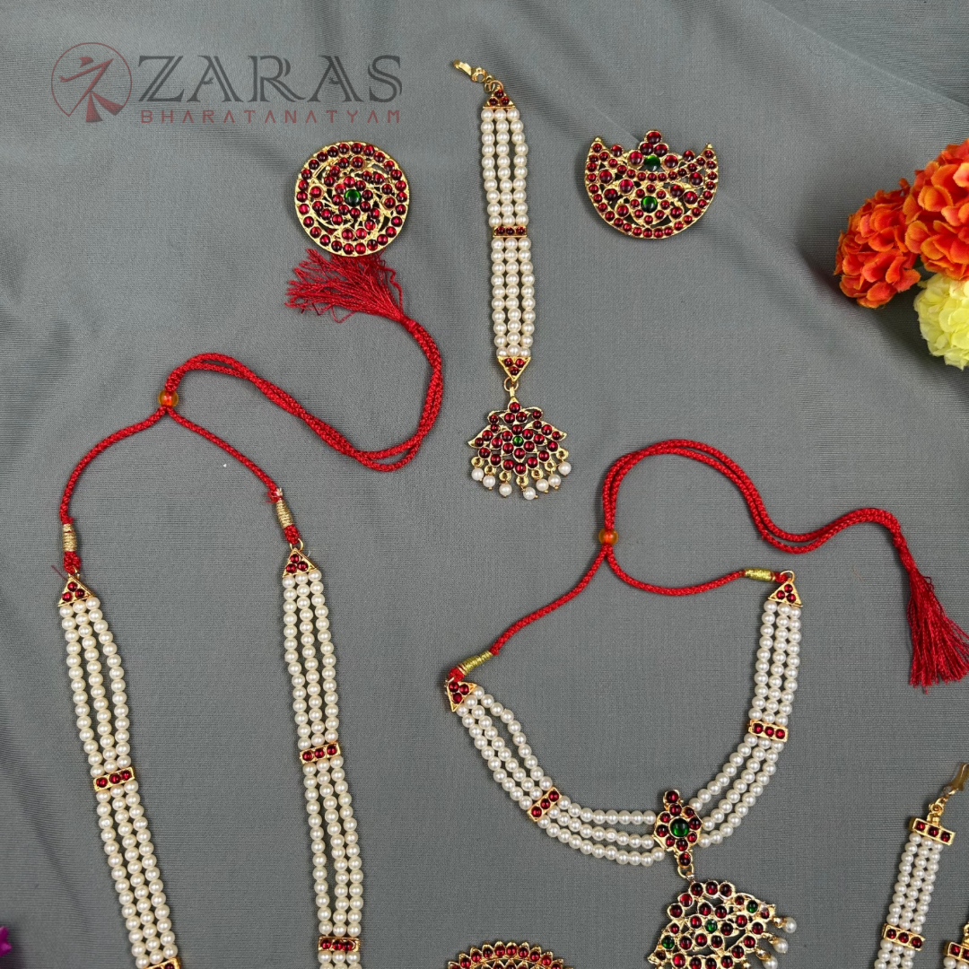 Bharatanatyam Dance Jewellery Kemp Set Bharatanatyam Dance Jewellery Kemp Set