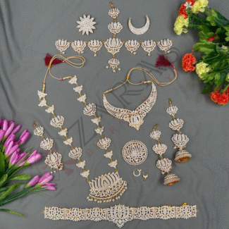 Bharatanatyam Dance Jewellery Full Set Kemp