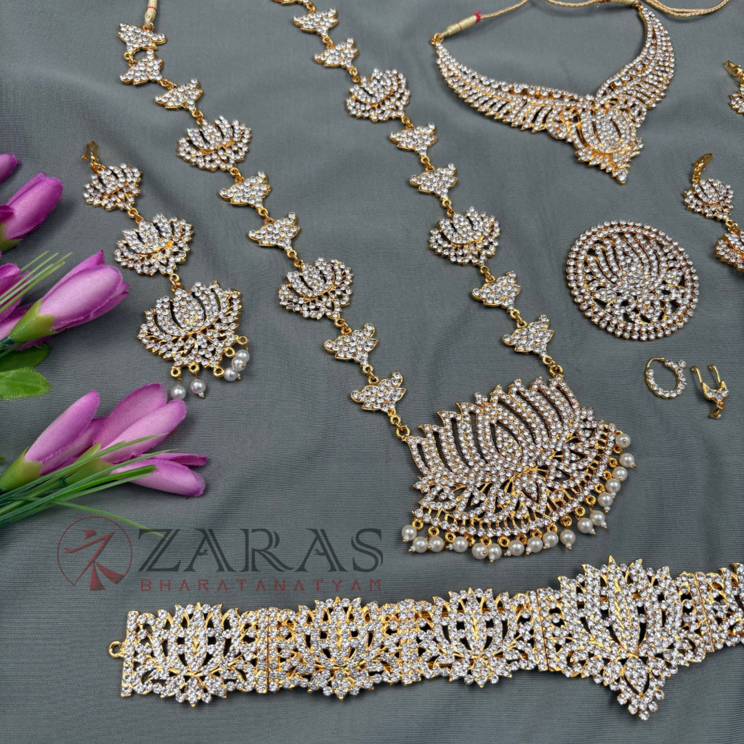 Bharatanatyam Dance Jewellery Full Set Kemp