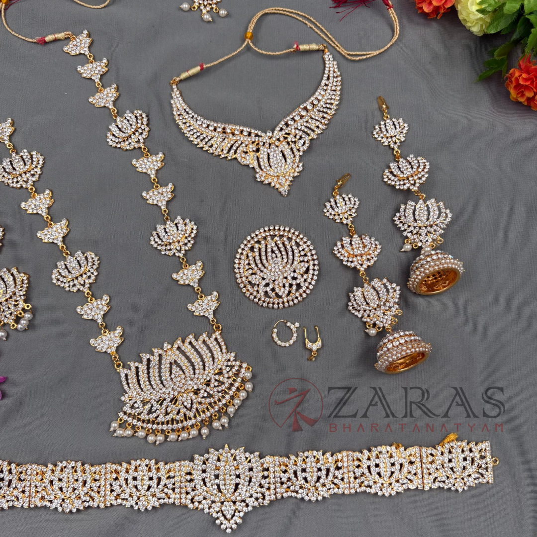 Bharatanatyam Dance Jewellery Full Set Kemp