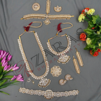 Bharatanatyam Dance Jewellery Full Set Kemp