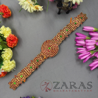 Bharatanatyam Dance Jewellery - Round Hip Belt RG Kemp CS (Ottiyanam) Small