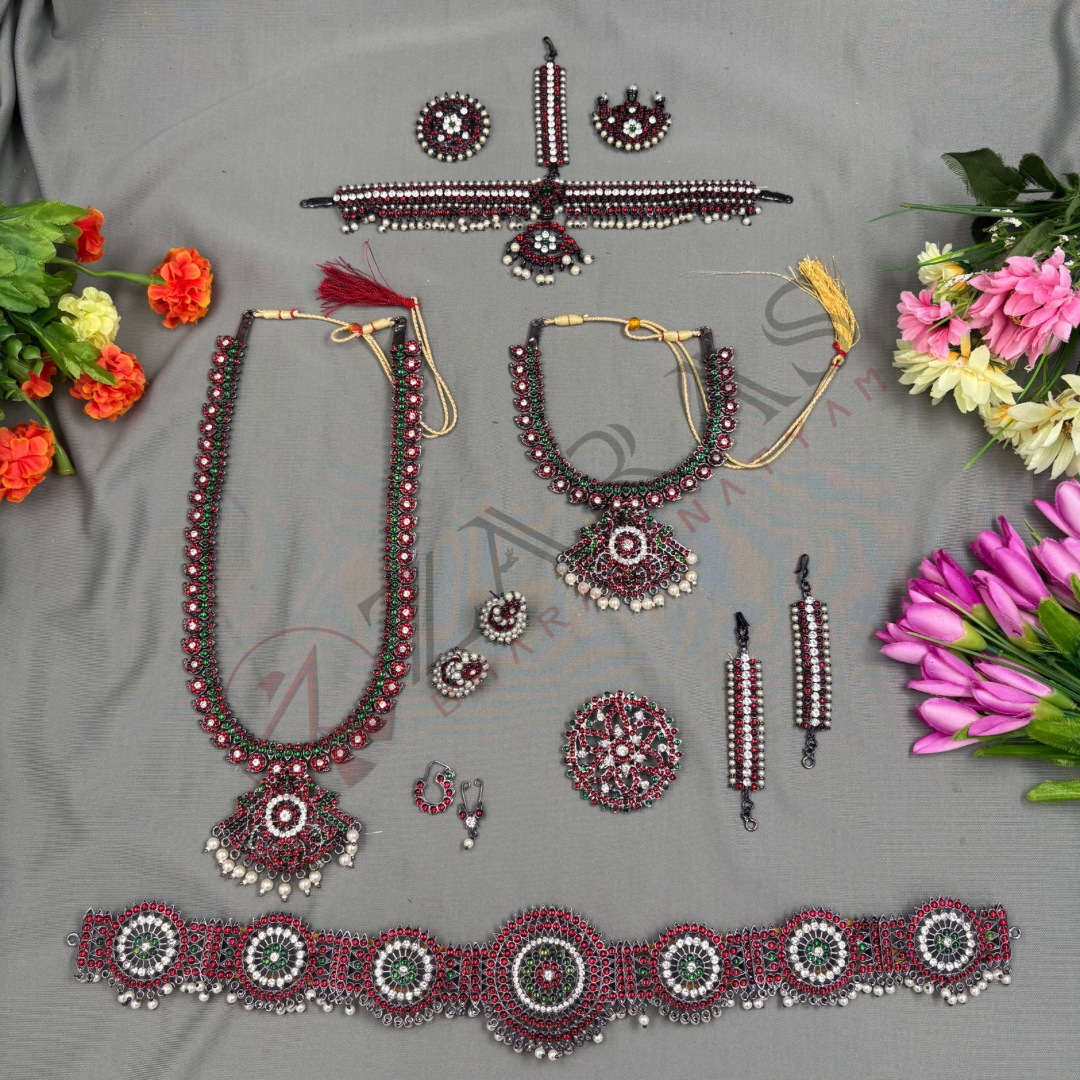 Bharatanatyam Dance Black Jewellery – Manga Full Set Kemp RGS (2M)