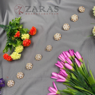 Bharatanatyam Dance Jewellery - Jada Billa Flower Design White Stone (Set of 9 Pcs)