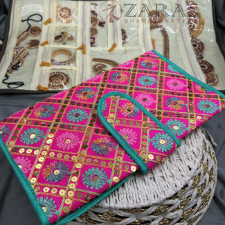 Bharatanatyam Dance Jewellery Bag / Organiser Foldable - No :233