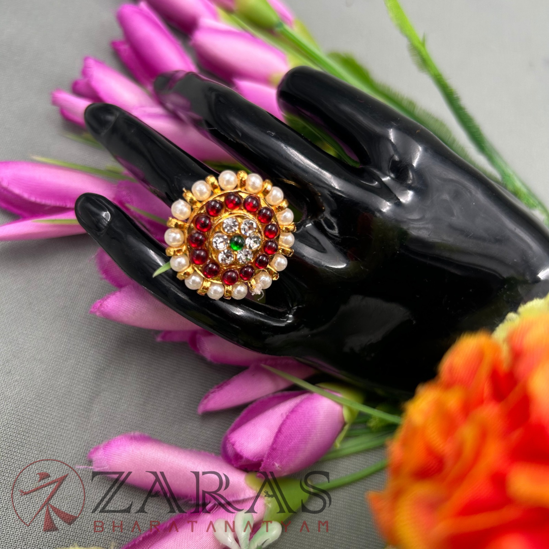 Bharatanatyam dance jewellery ring